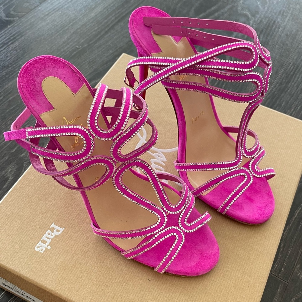 Crystal Pink Christian Loub Heel